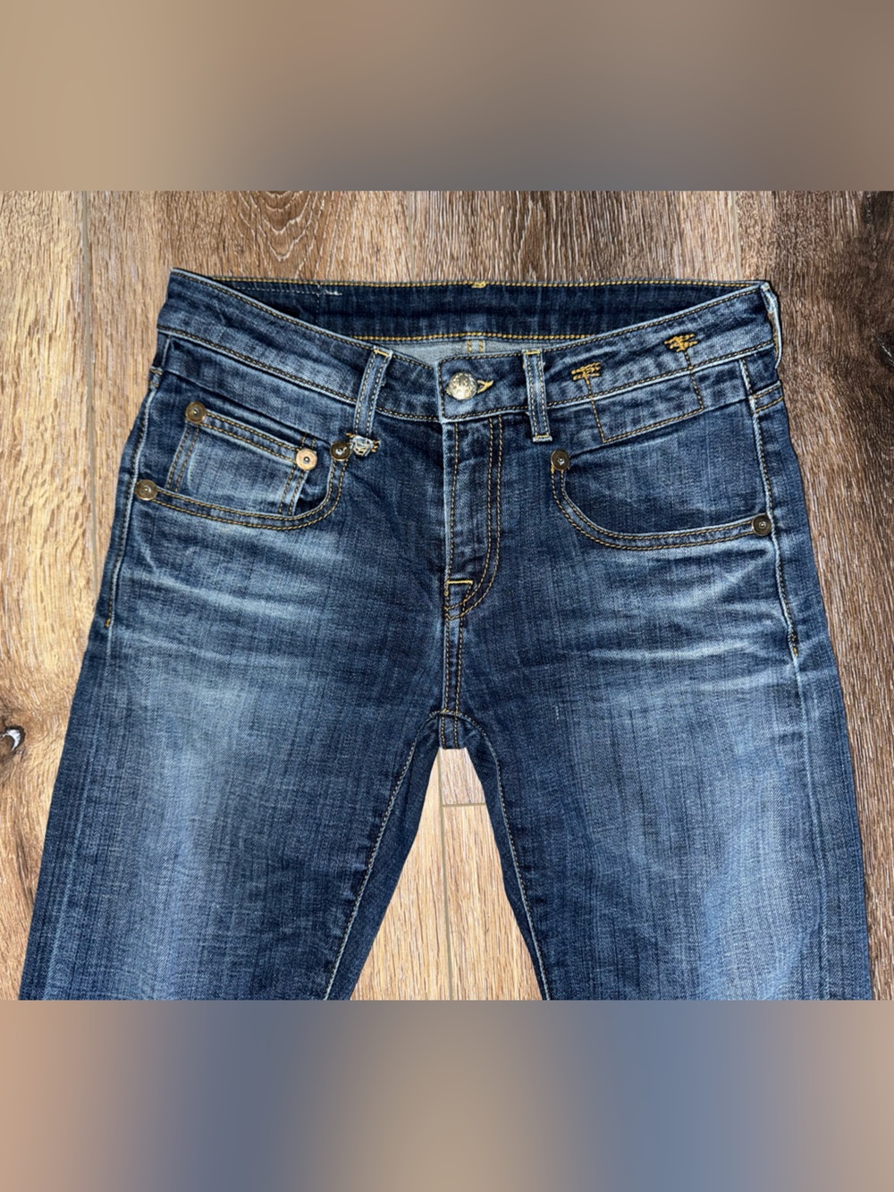 R13 Boy Skinny Jeans in Berlin Blue Women’s Size 25 - Picture 3 of 14